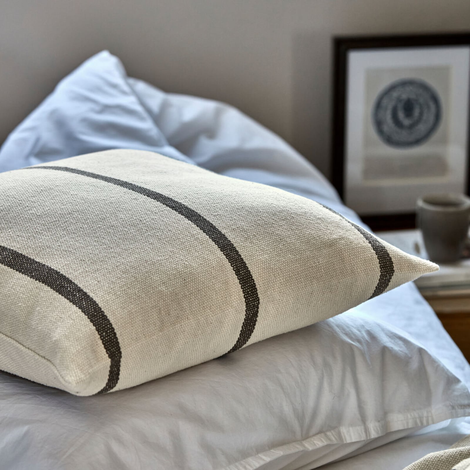 Fodera per cuscino HDNula, crema/marrone, 50 x 50 cm - House Doctor