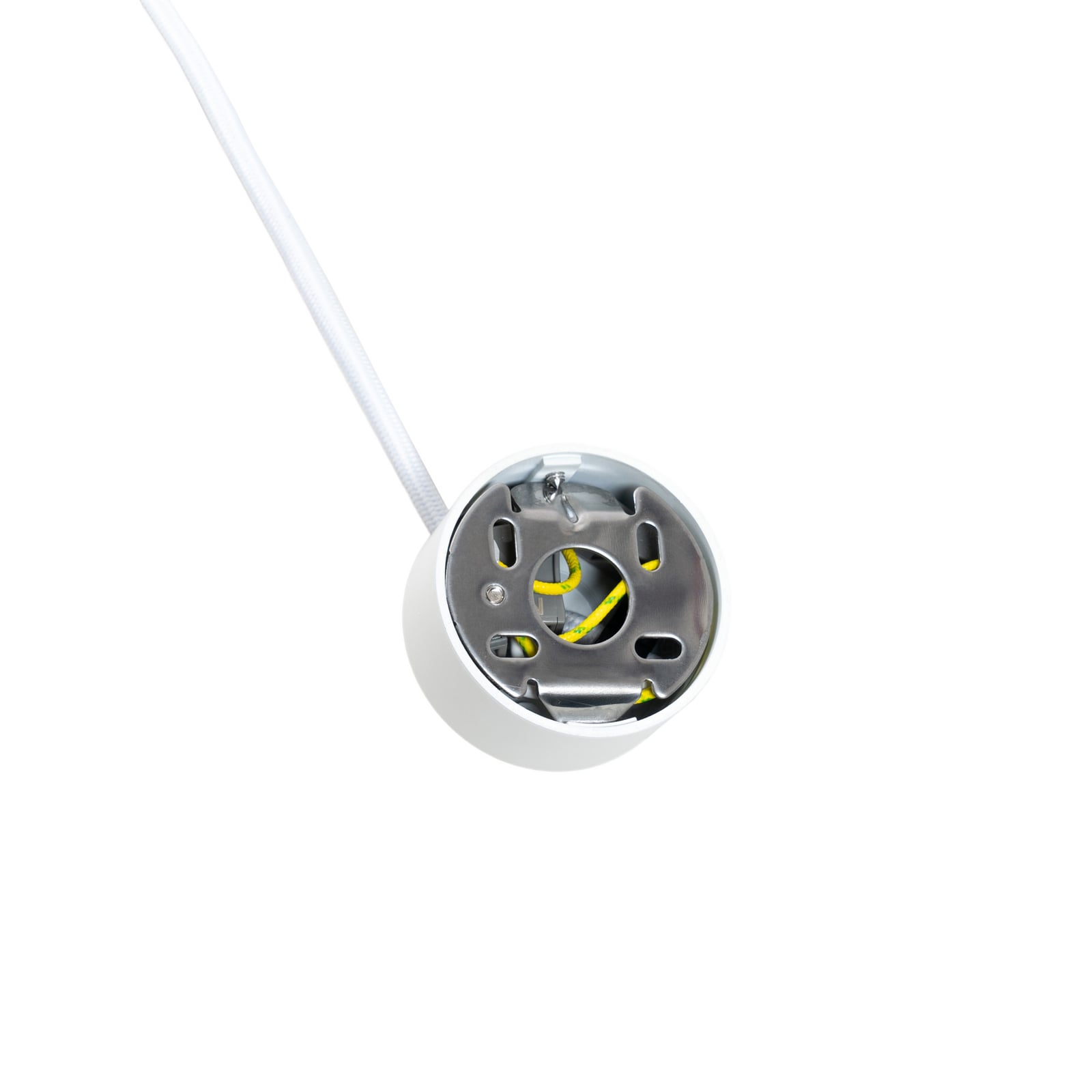 Żyrandol Nola Hide, biały, Ø 22 cm, aluminium/szkło, E14 Żyrandol Nola Hide, biały, Ø 22 cm, aluminium/szkło, E14
