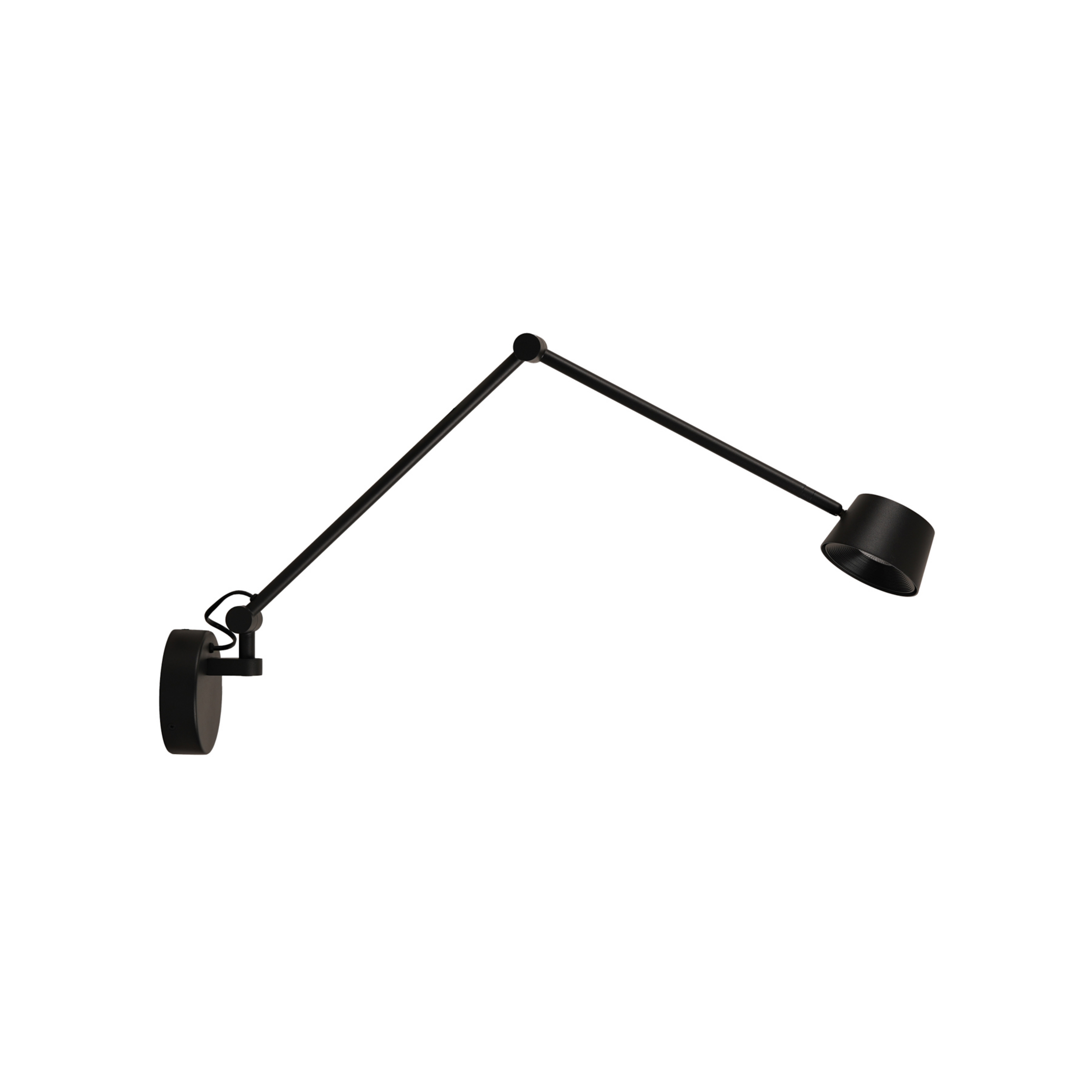 Applique murale LED Direction, noire, portée 53 cm - Antidark