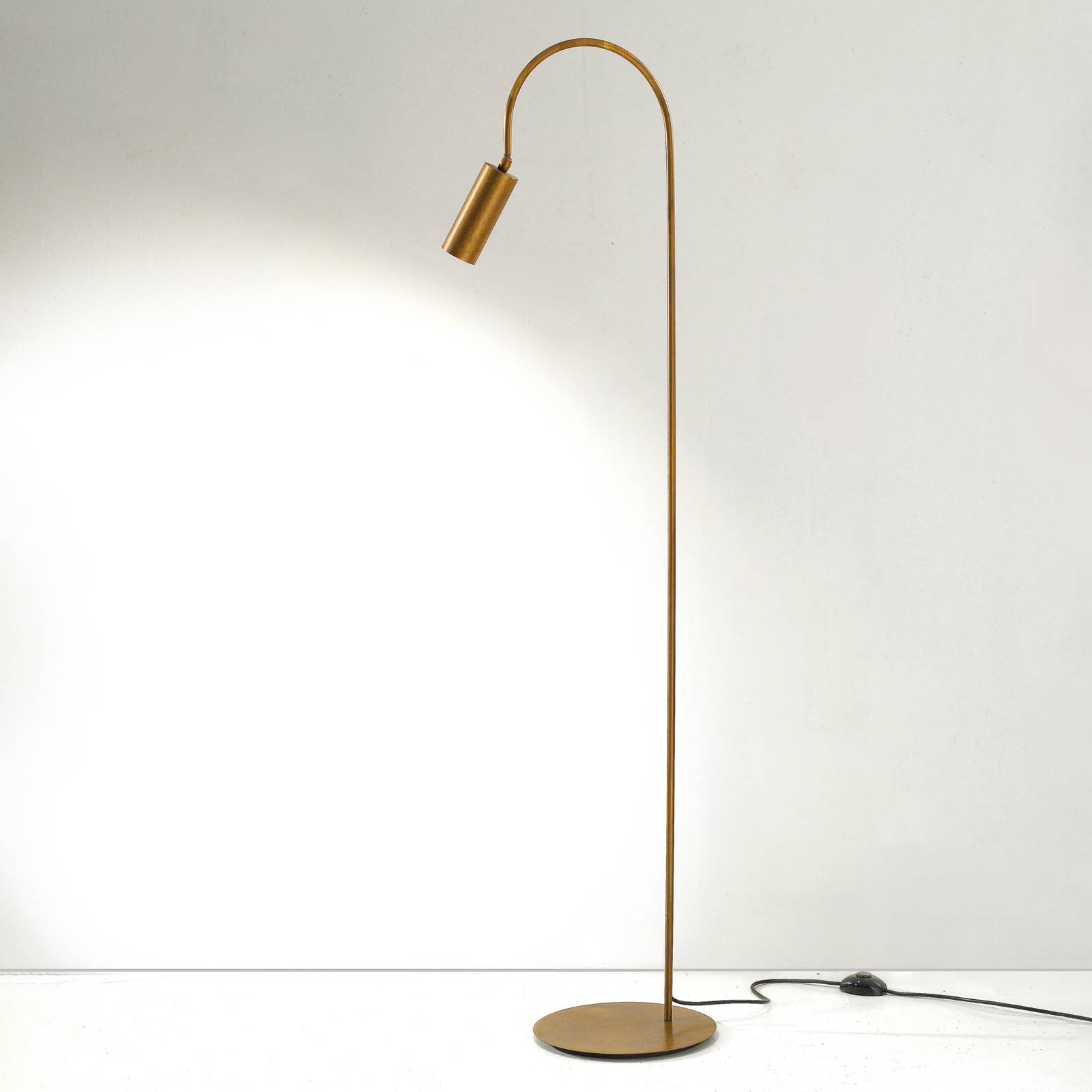 Cremasco Lampe sur pied 7539, laiton bruni, laiton, GU10
