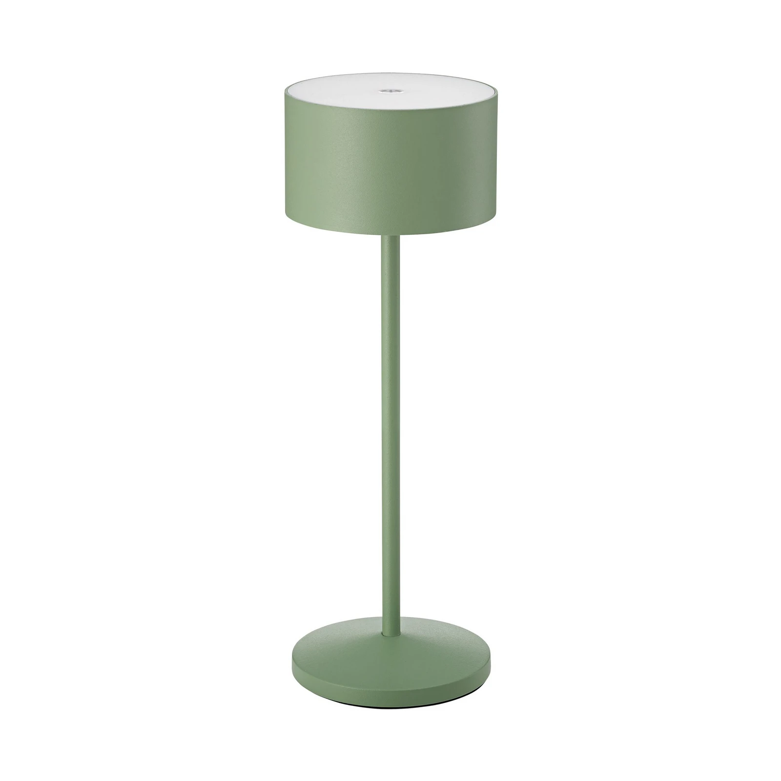 LED-Akku-Τραπεζοκόσμημα Veluna, πράσινο, ύψος 25 cm, IP44, dim, CCT