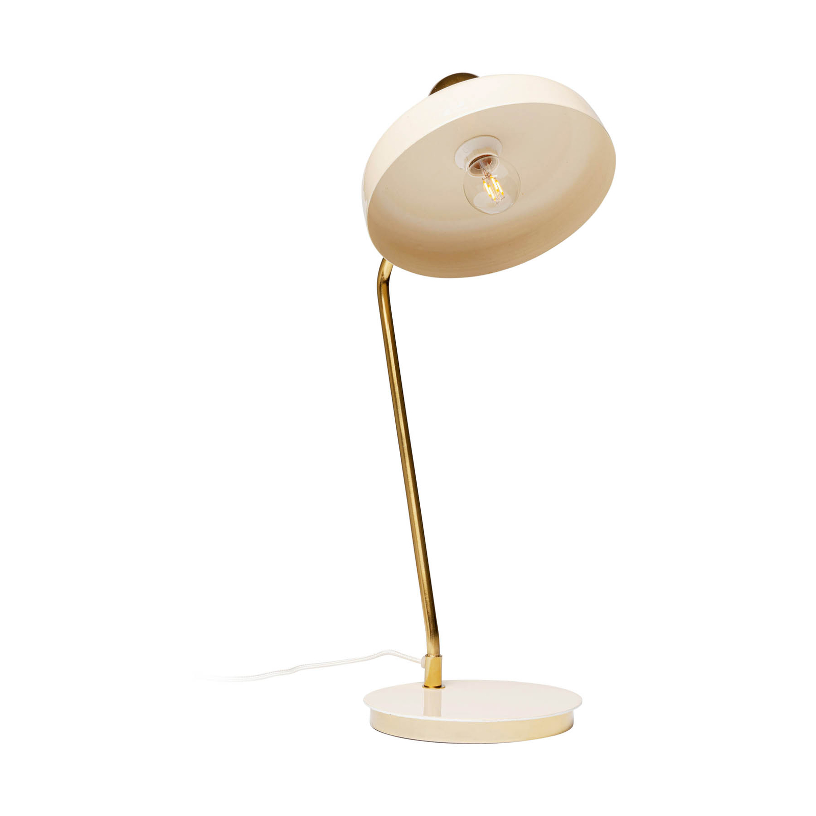 KARE Demi table lamp, beige, enamelled steel, height 56 cm