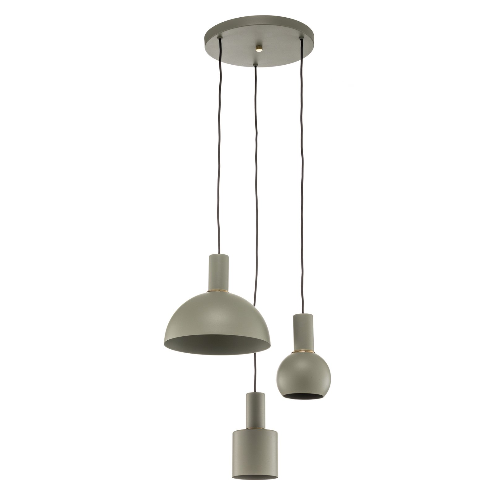 Hanglamp Selma, 3-lamps, groen