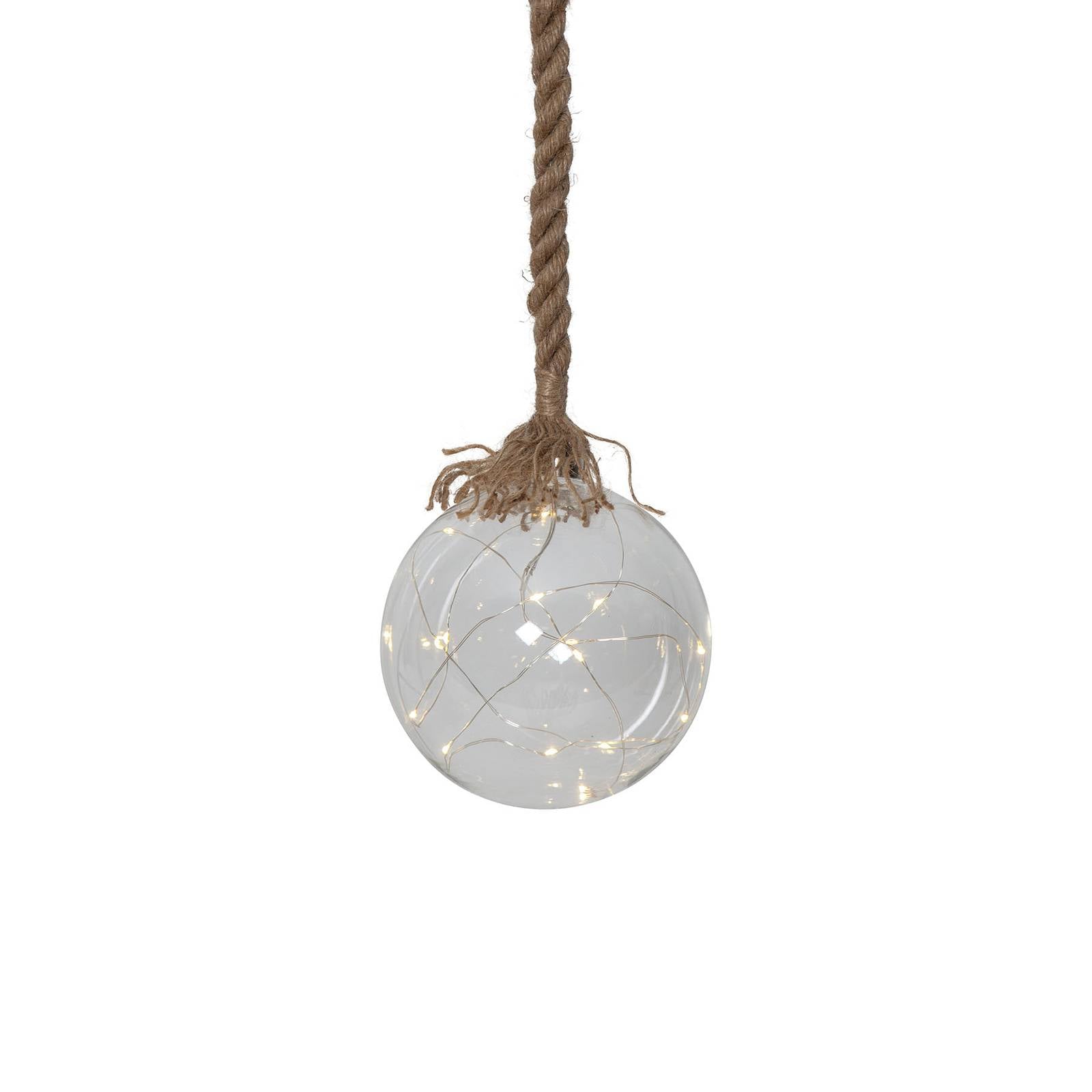 LED-Dekorationsleuchte Jutta, Glaskugel Ø 15 cm