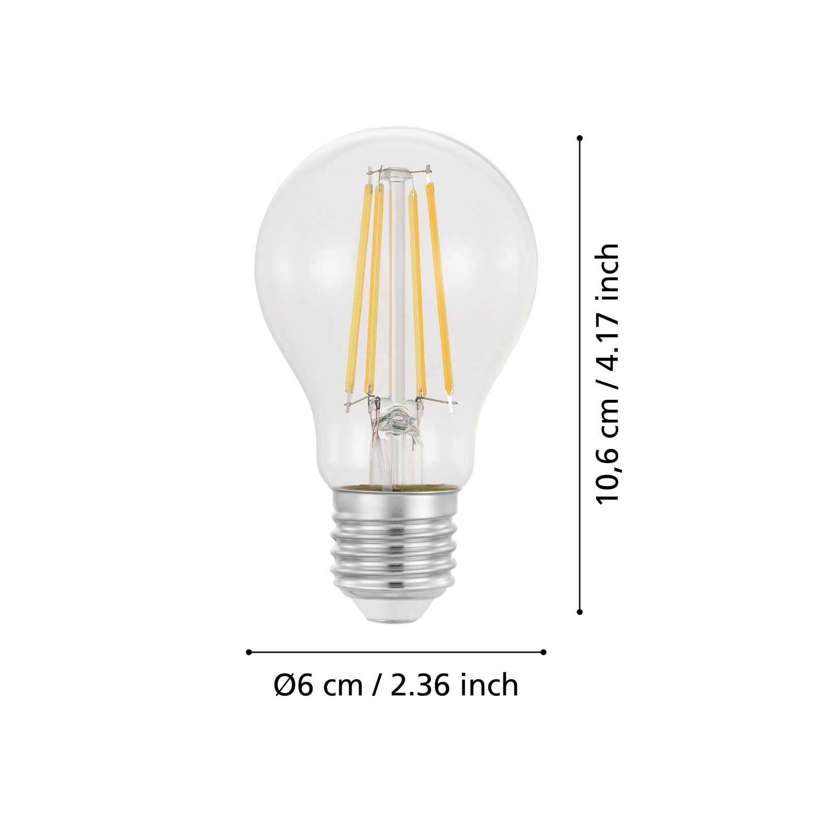 LED-Lampe E27 A60 7,3W Filament 3.000K mit Sensor