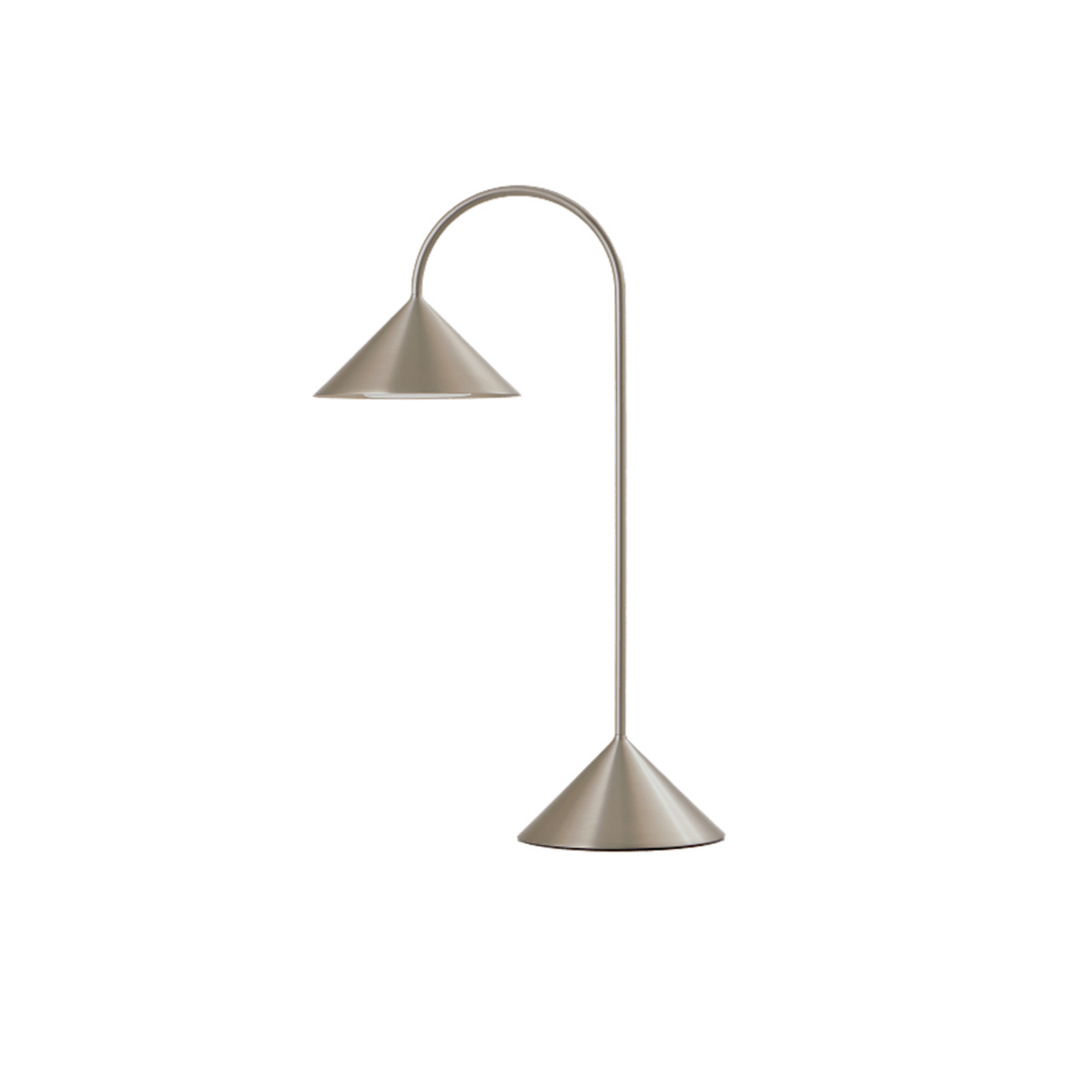 Grasp LED-batteridriven bordslampa, stål, höjd 47 cm, metall - FRANDSEN