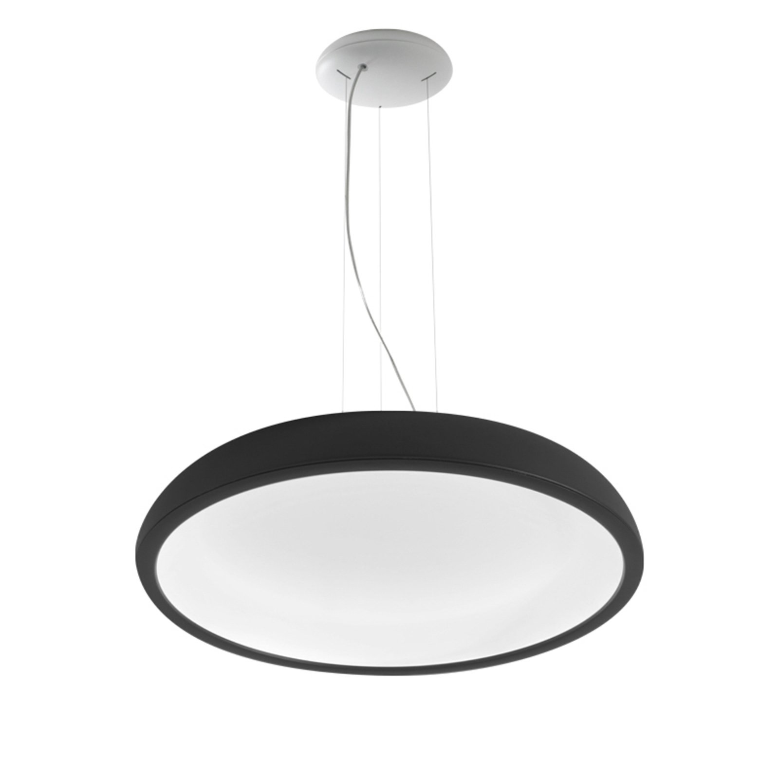 Lampada LED a sospensione Reflexio, Ø 65 cm, nera - Stilnovo
