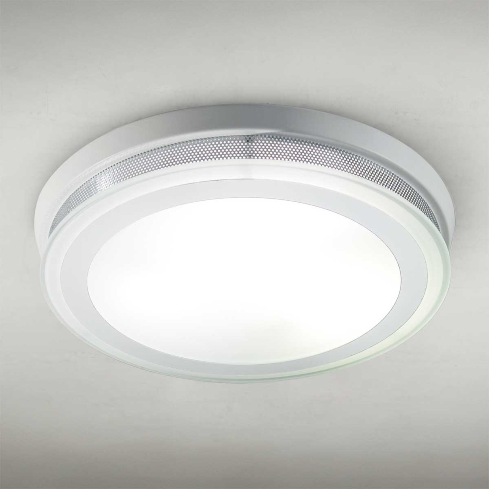 Ronde plafondlamp RING 9115, 37 cm, wit