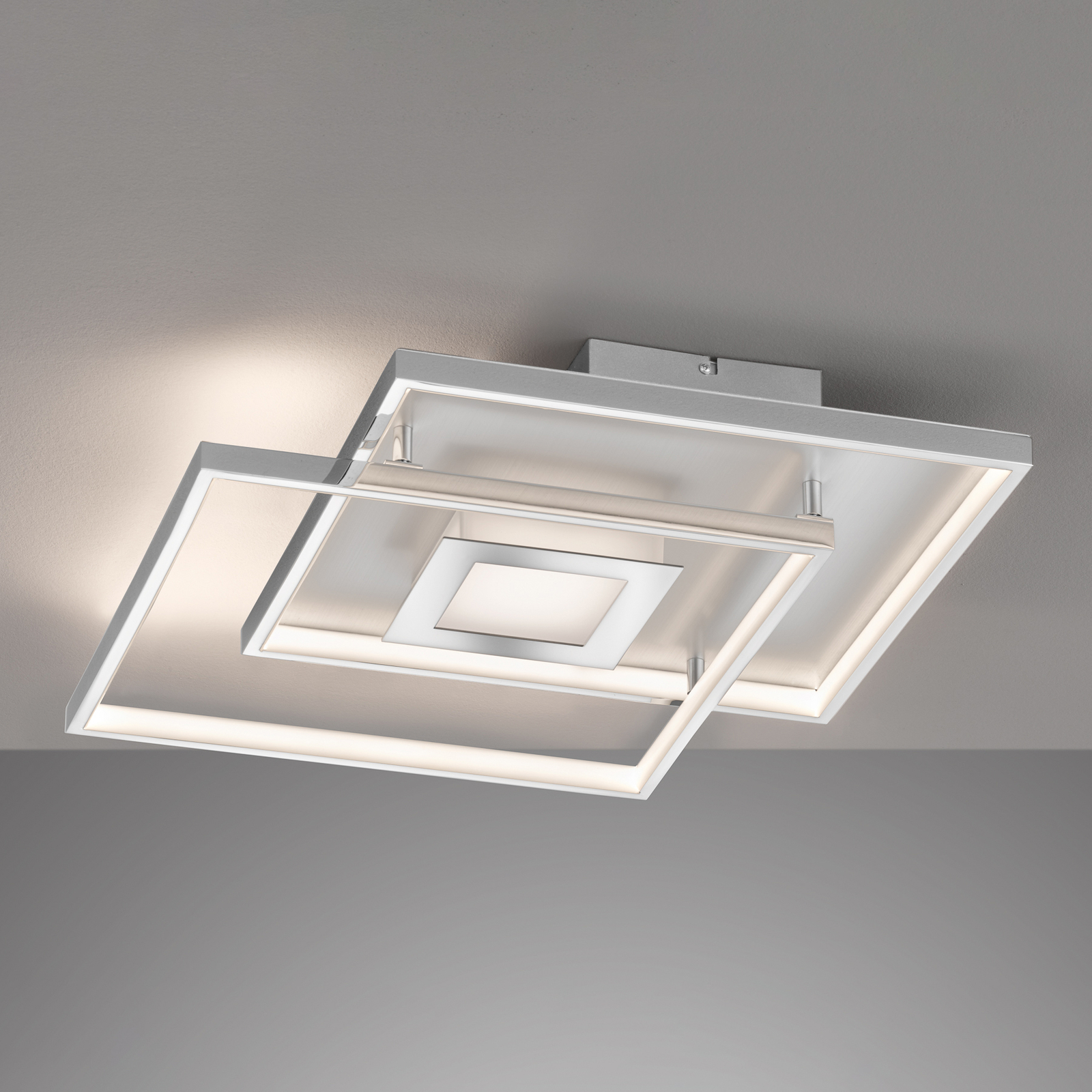 Stropné LED svetlo Clou, chróm/hliník