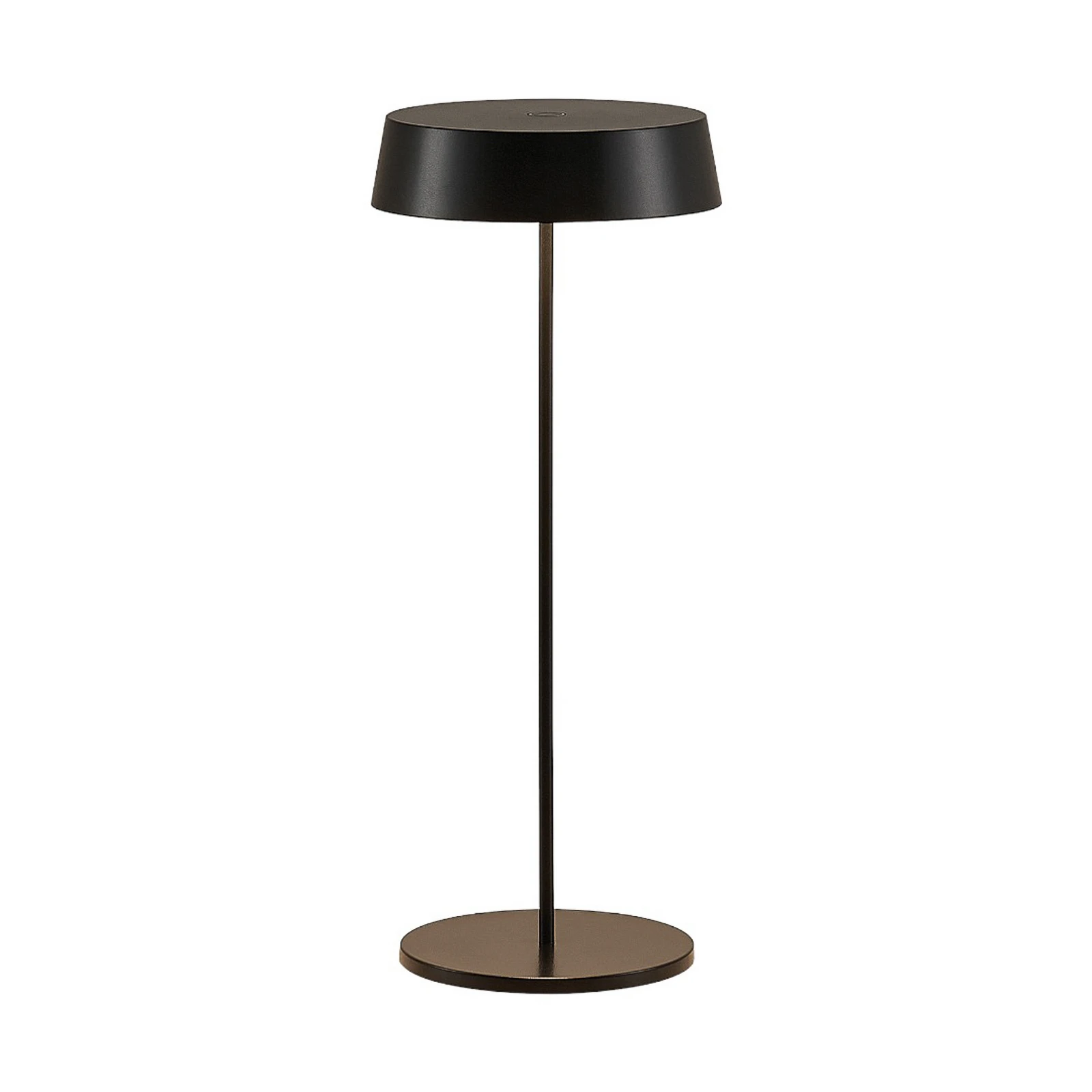 Lucande LED-es újratölthető asztali lámpa Tibia, fekete, alumínium, USB,