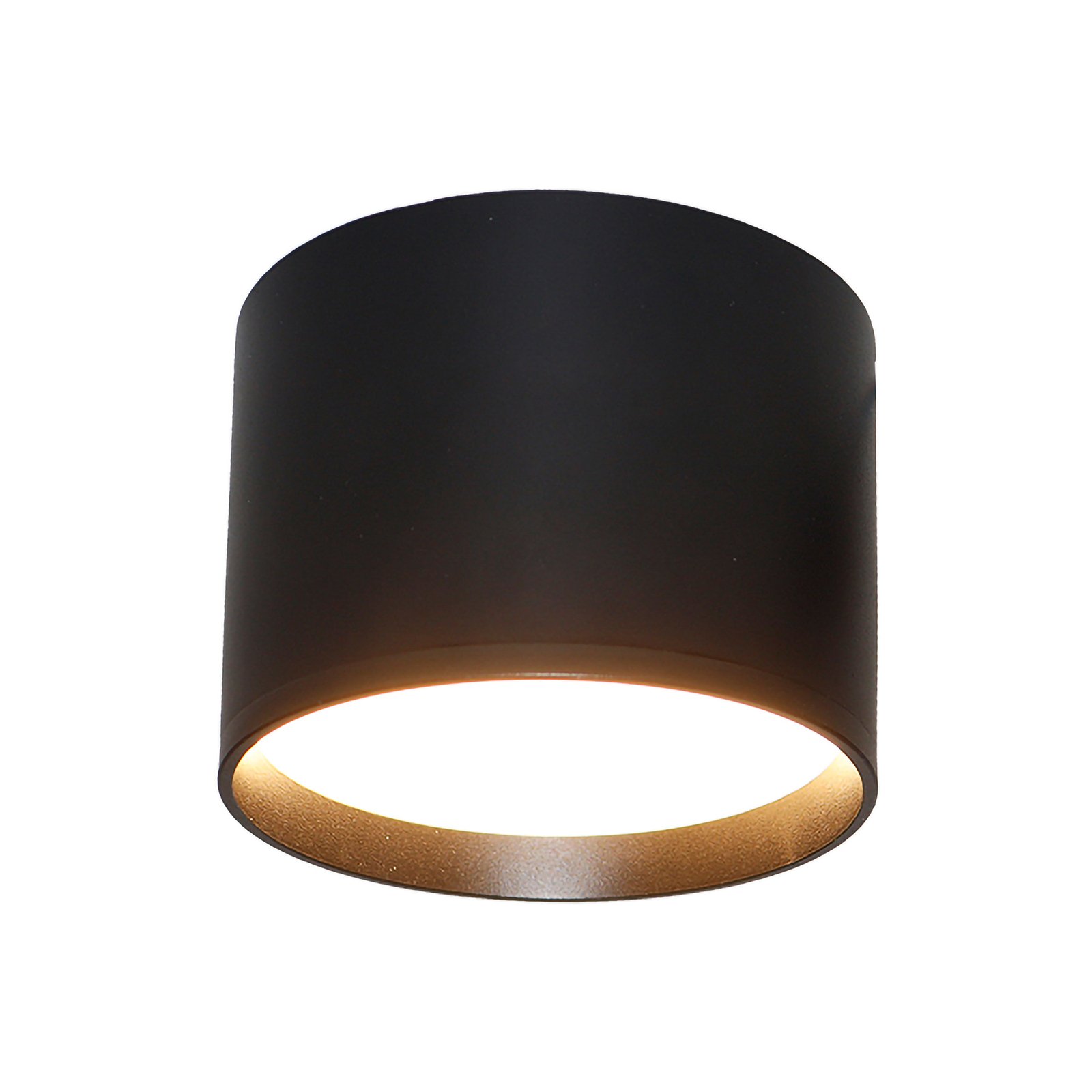 Faretto LED Lindby Nivoria, Ø 12 cm, nero sabbia, set di 4 pezzi