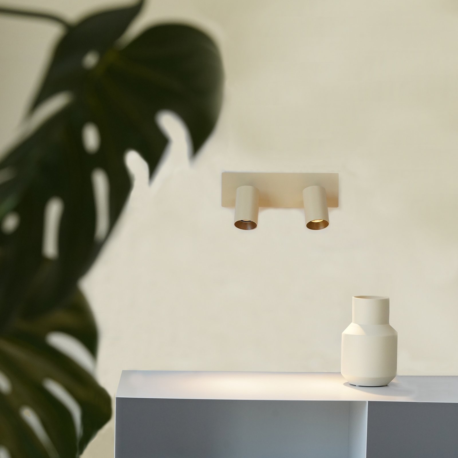 SpotOn2 Strahler, Metall, beige, 2-flg. - Antidark SpotOn2 Strahler, Metall, beige, 2-flg. - Antidark