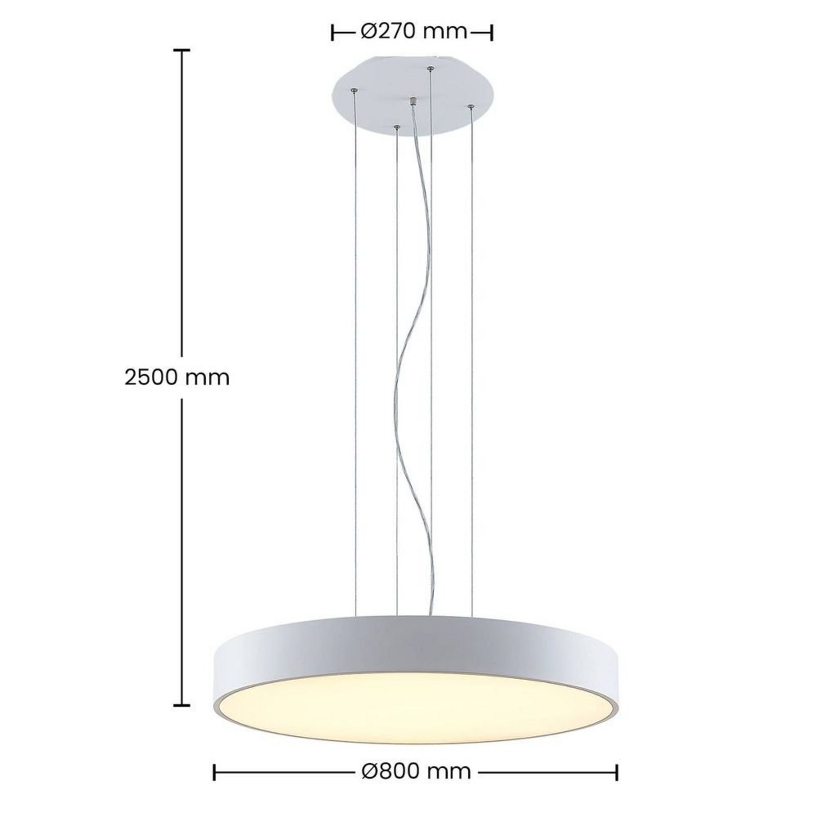 Noabelle LED Lustră Pendul Ø80 White - Arcchio