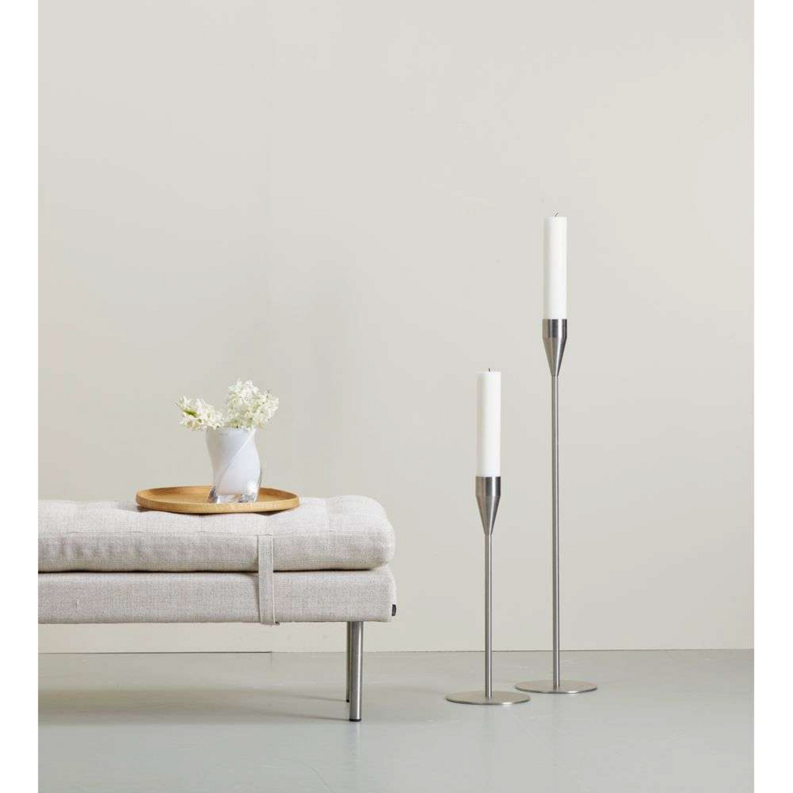 Mars Maxi Candle Holder H32 Stainless Steel - Piet Hein