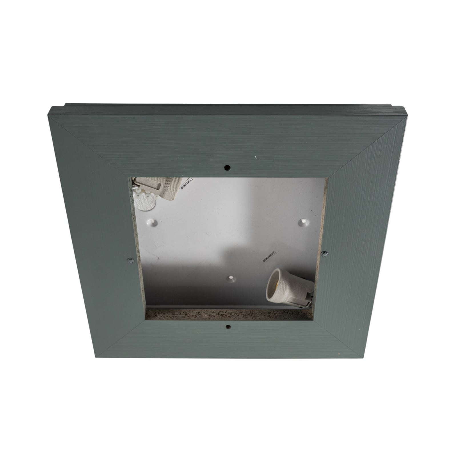 Plafondlamp Tally, breedte 32 cm, saliegroen, hout, E27