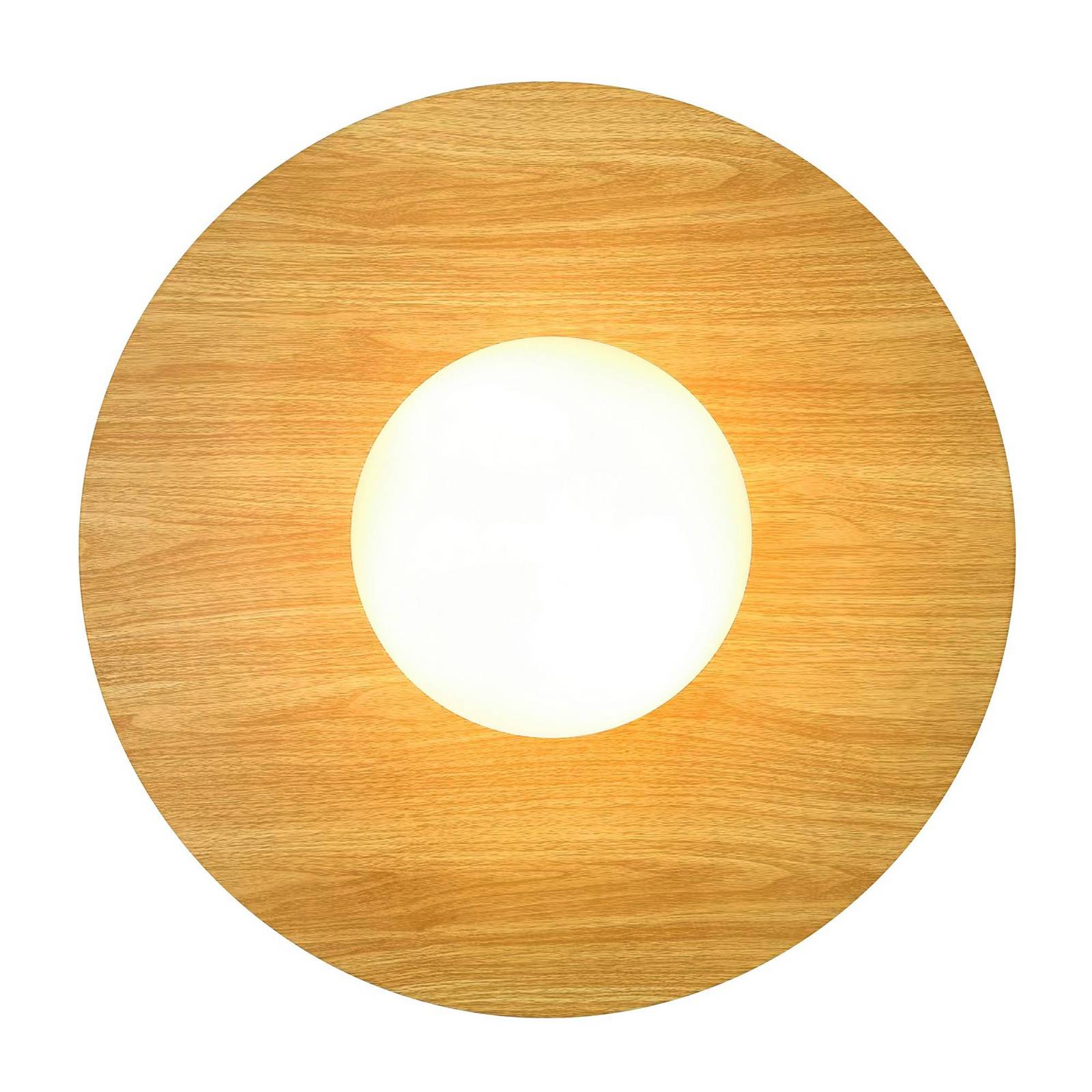 Lampa sufitowa Siona, dekor drewniany, metal, IP44, E27