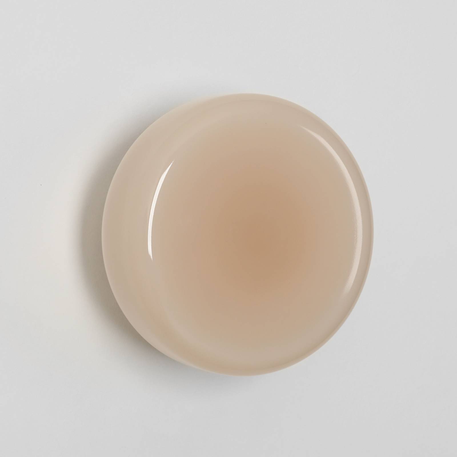 Kinkiet BonBon, beżowy, Ø 16 cm, szkło