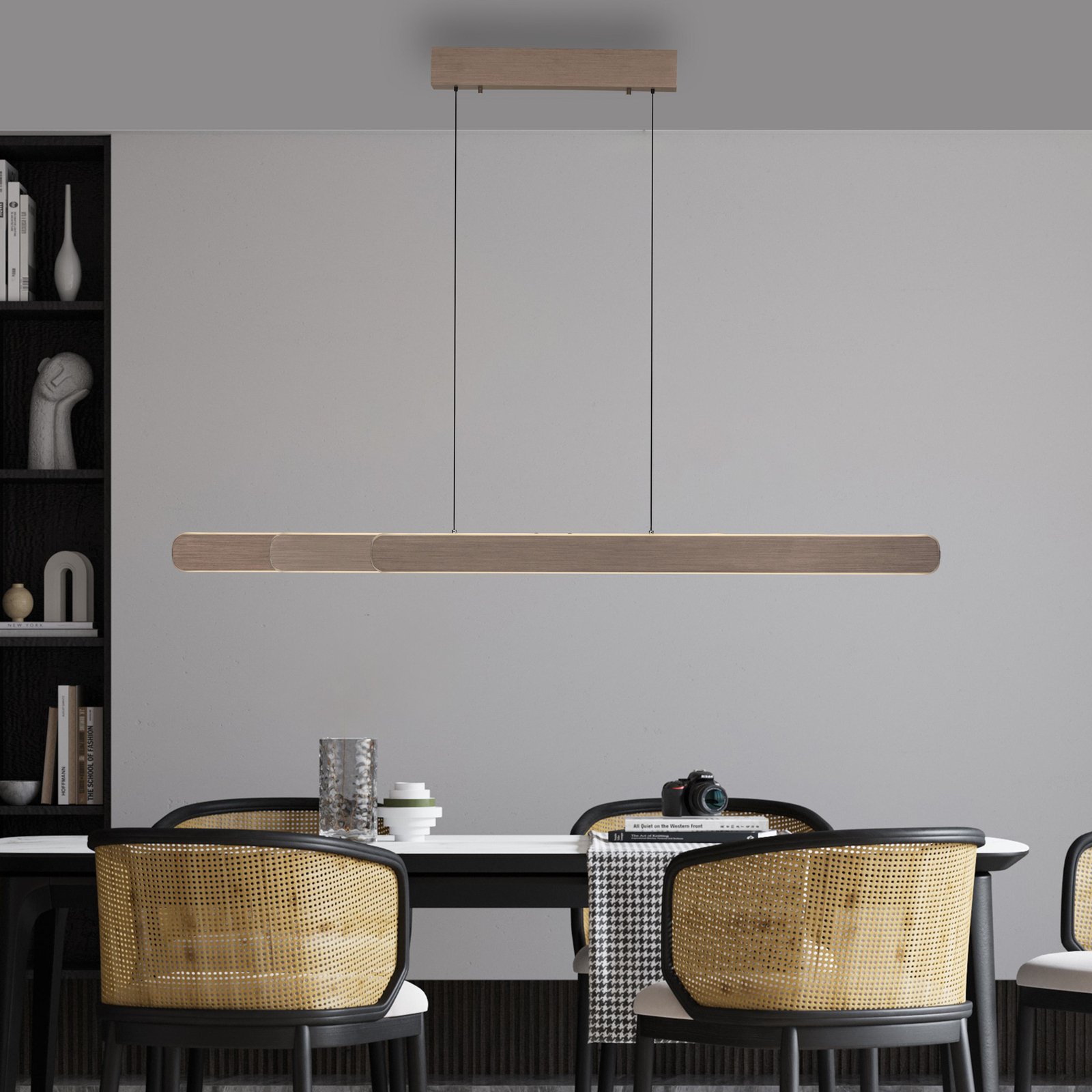 Paul Neuhaus hanglamp Adriana, bruin, lengte 160 cm