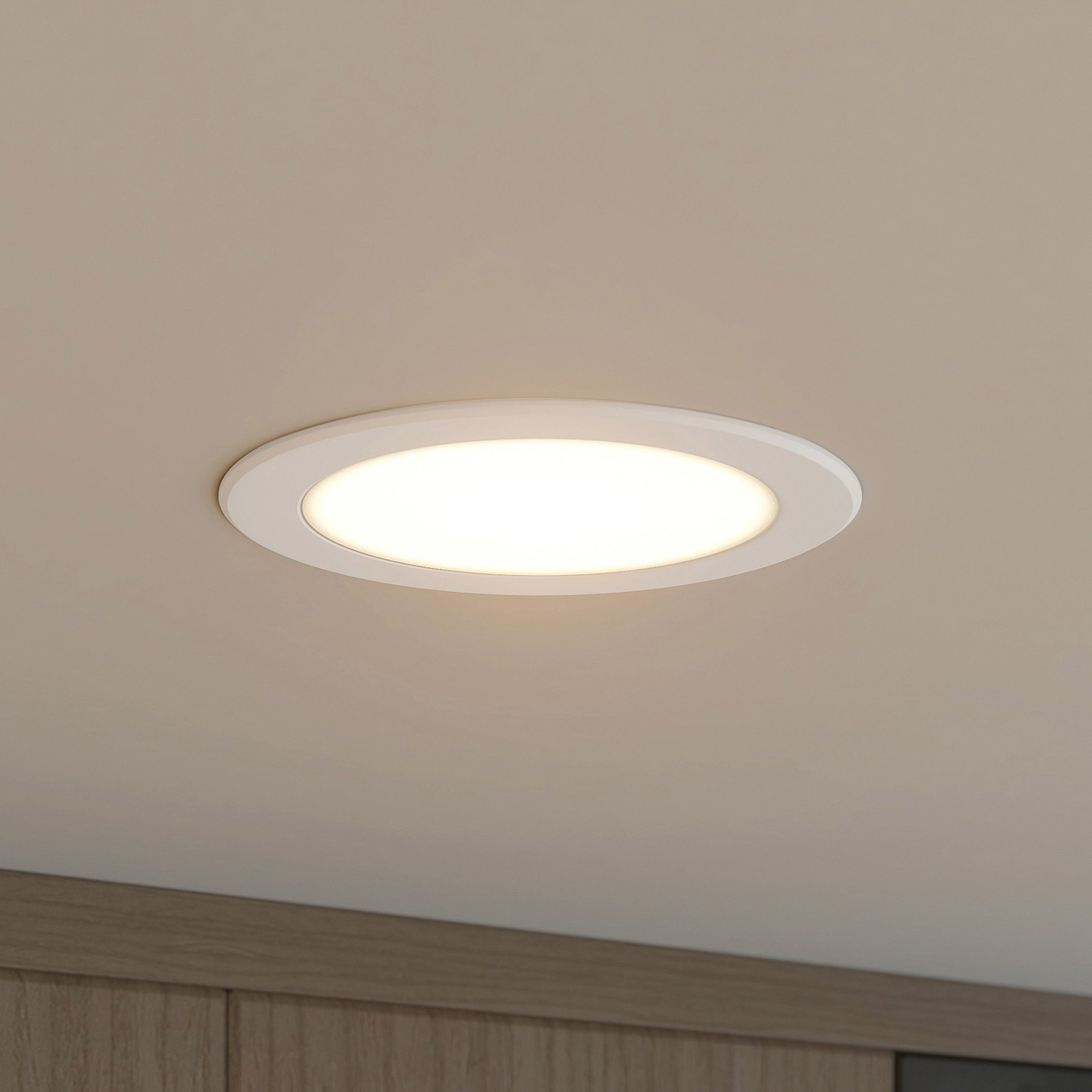 Prios Rida LED-downlight, CCT, 14,5 cm, 12 W