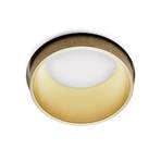 Recessed spotlight Thessaly, gold, plaster, Ø 10 cm, GU10