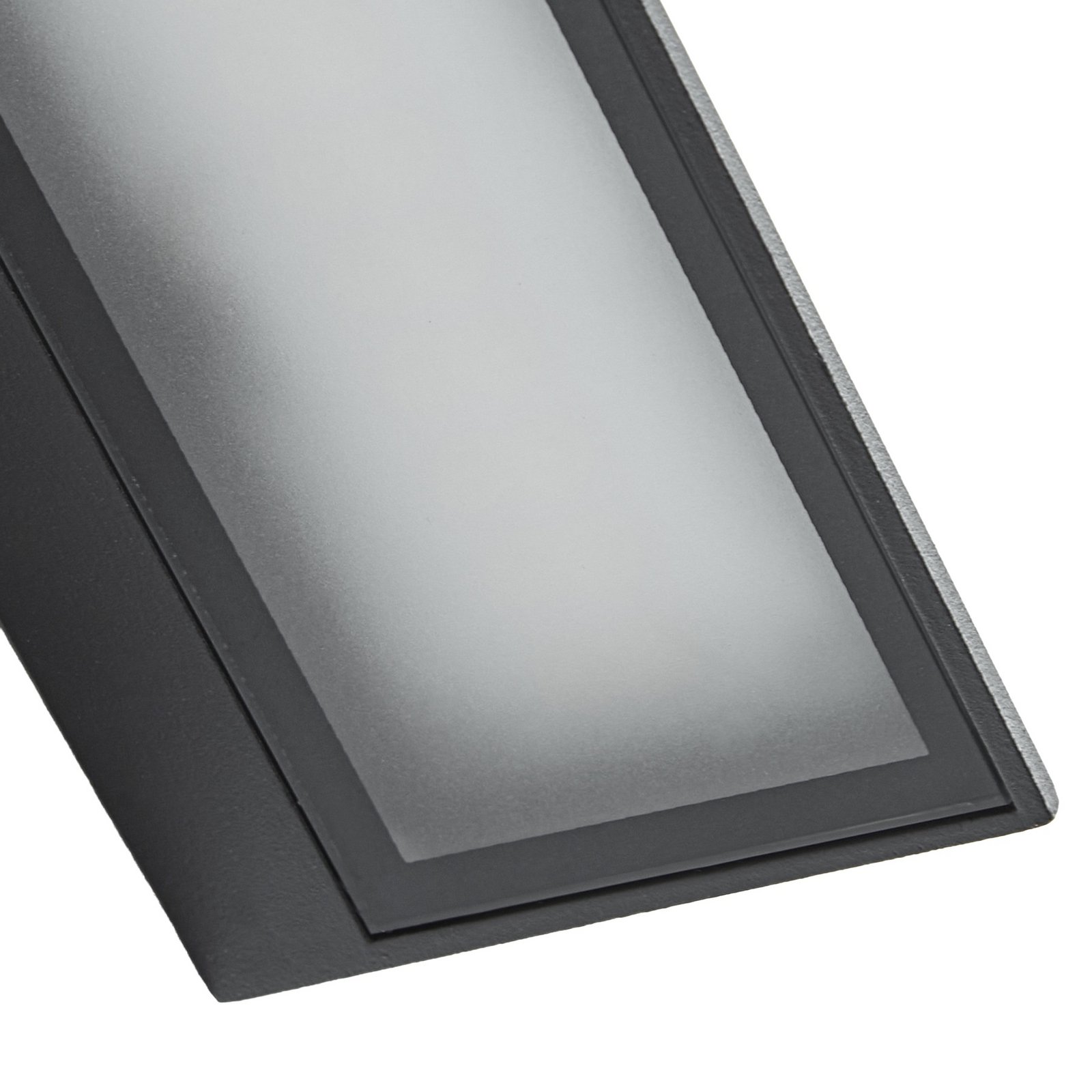 Lindby LED εξωτερικός φωτισμός τοίχου Triava, μαύρος, αλουμίνιο, IP65