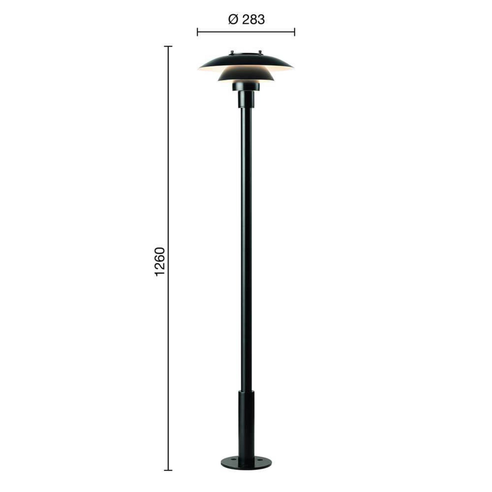 PH 3-2½ Bollard H1260 Black - Louis Poulsen