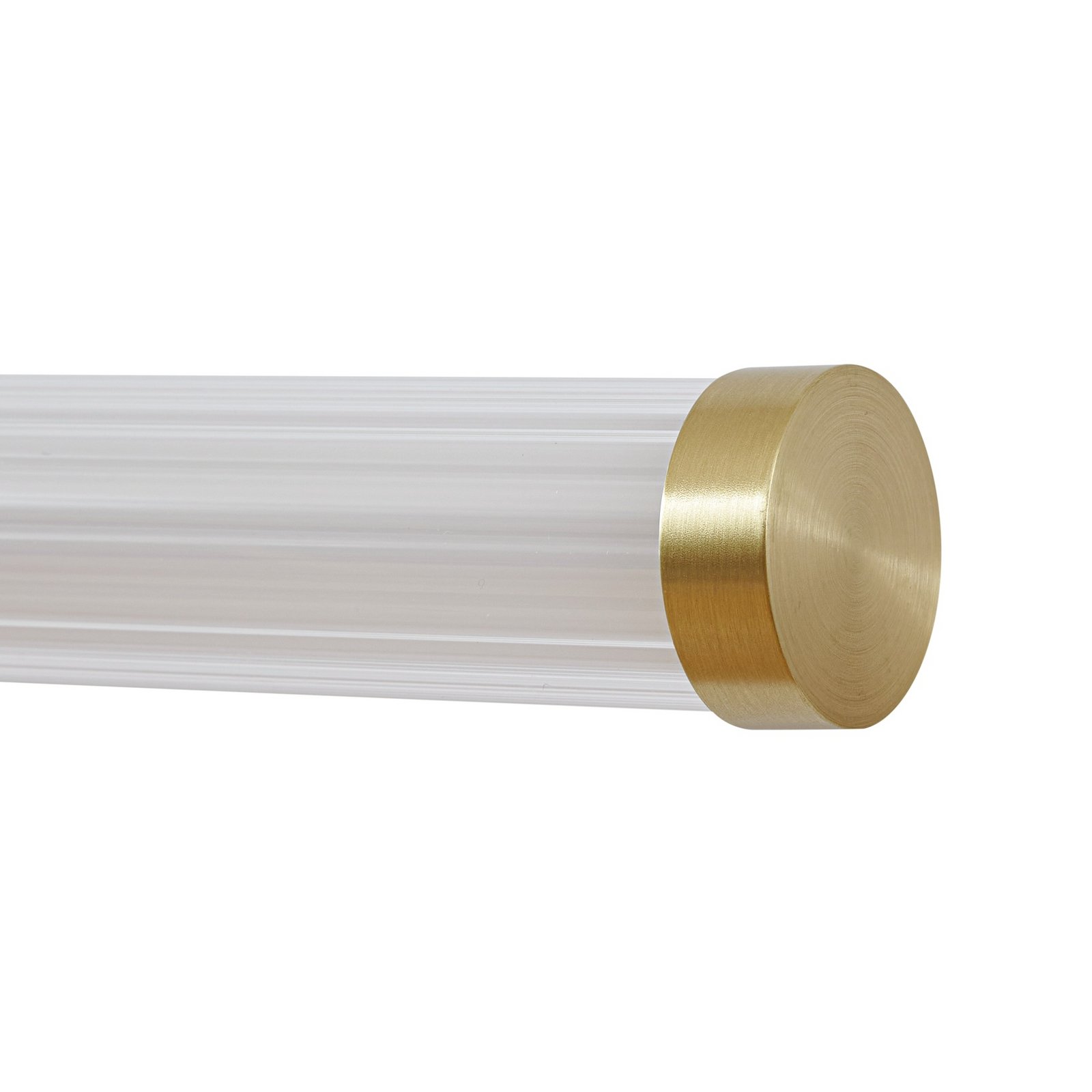 Lucande Melisa LED wall light, gold, 90 cm, CCT, IP44