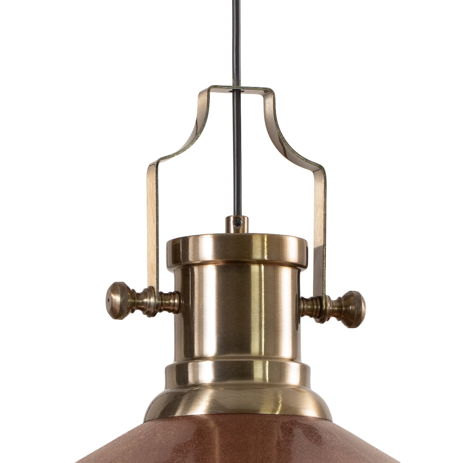 Augusta pendant light, copper/gold, Ø 40 cm, metal