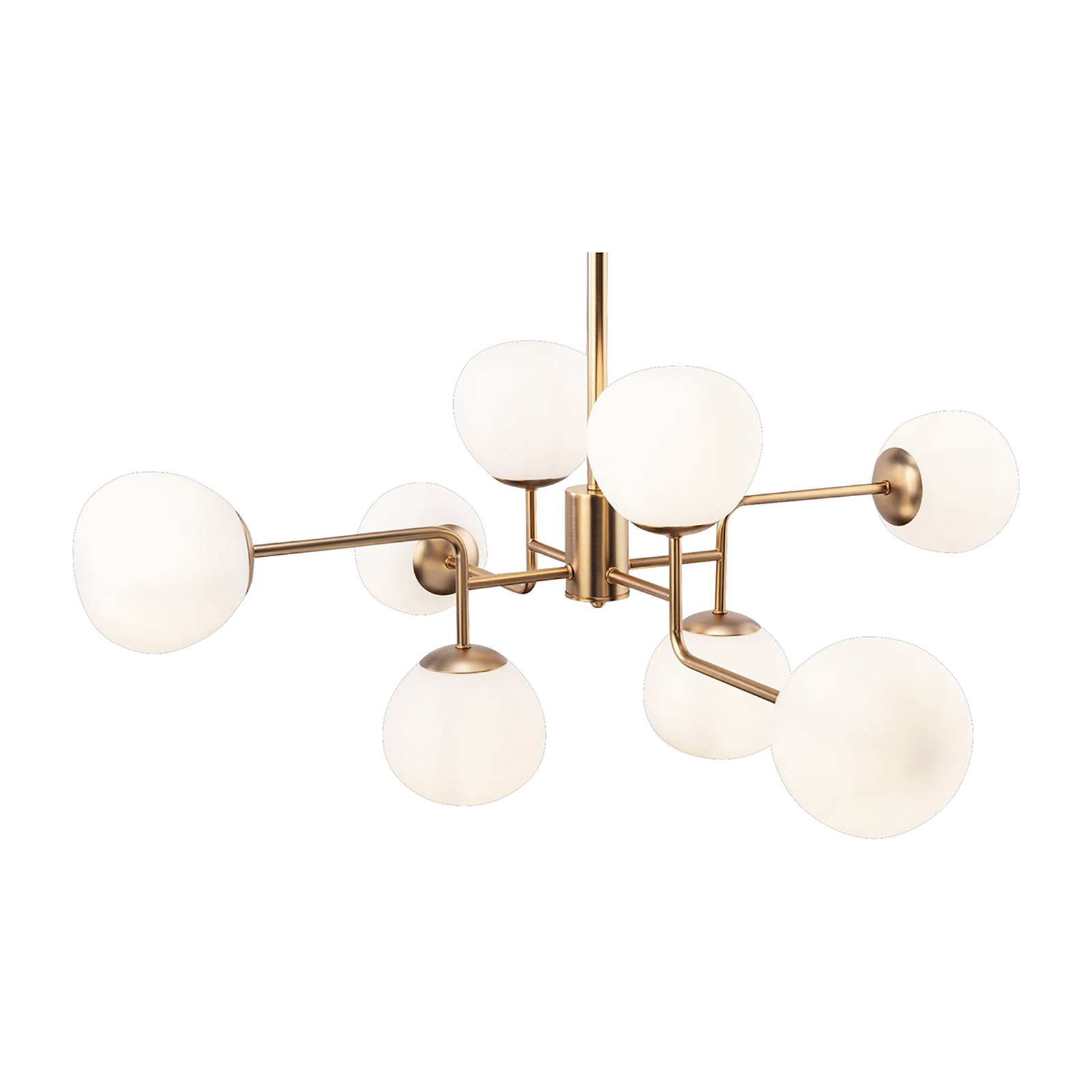Maytoni Erich chandelier 8-bulb brass/white
