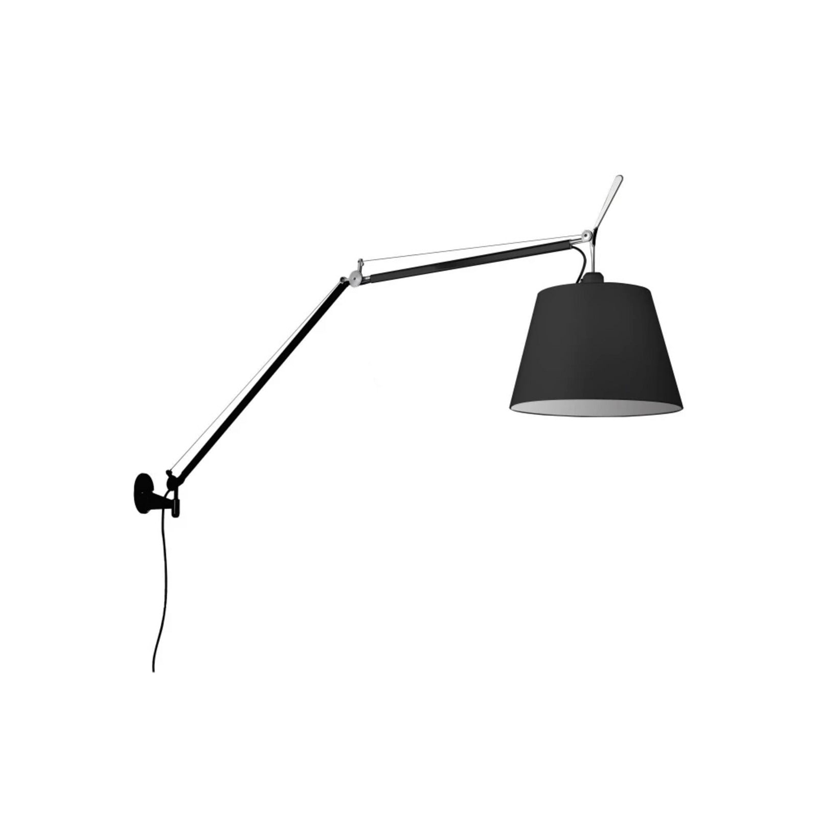 Tolomeo Mega Væglampe m/Dimmer Ø420 Sort Artemide - Stue - Aluminium
