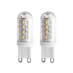 Tube LED bulb G9 3 W 830 clear 2-pack