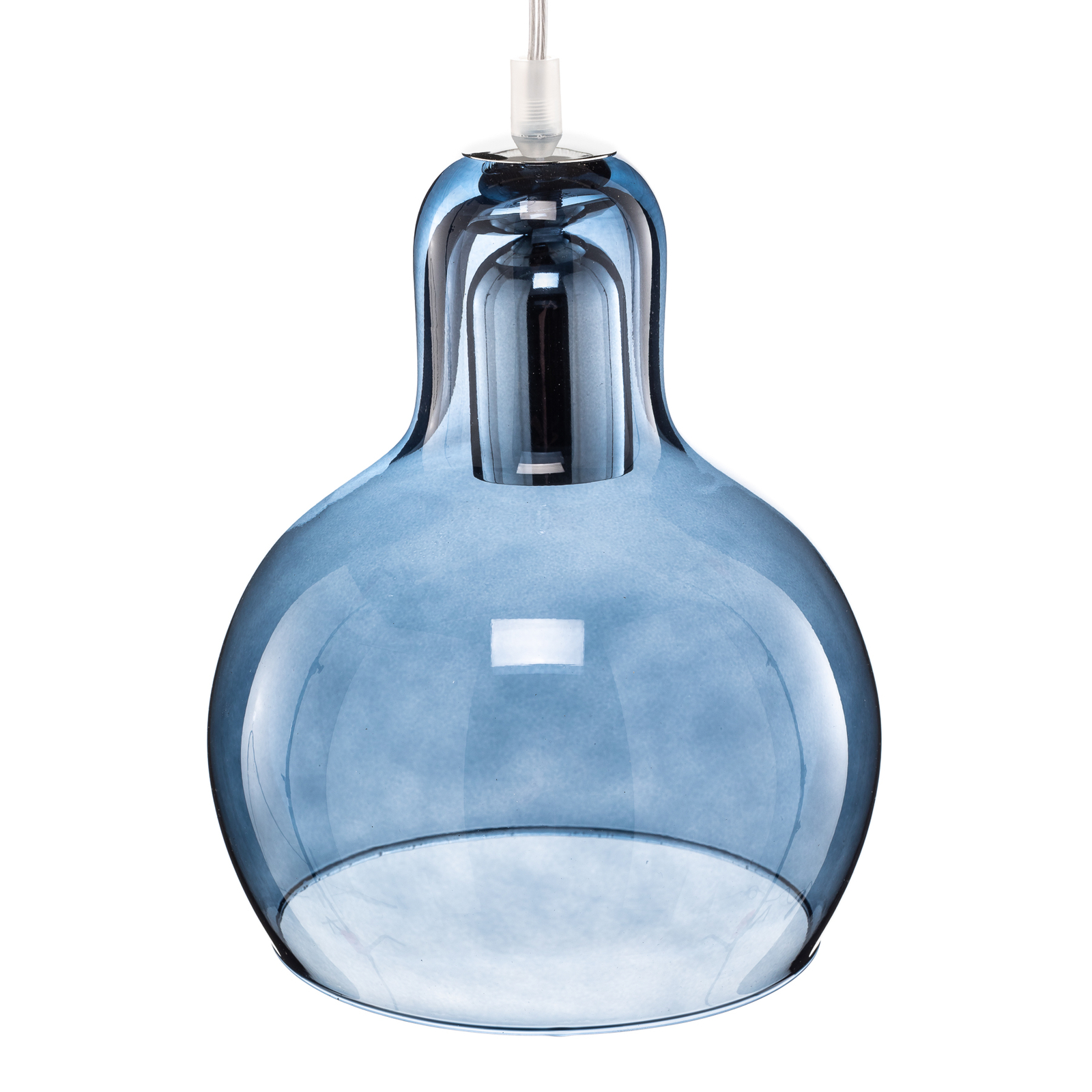 Hanglamp Mango, blauw-transparant/zilver