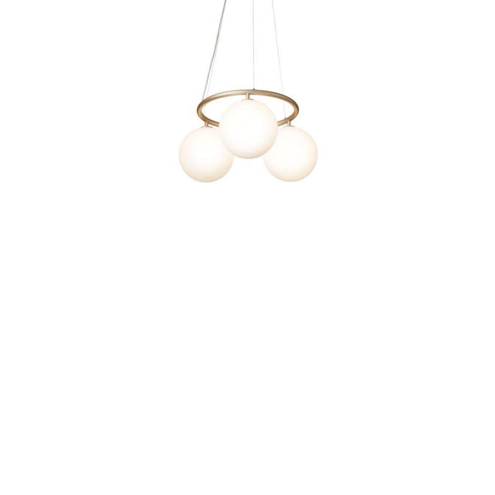 Miira 3 Circular Candelabro Brass/Opal - Nuura