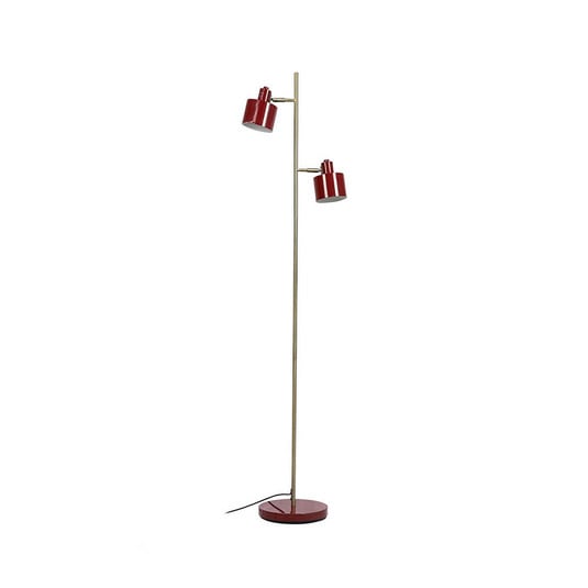 Lampa stojąca Ocean ciemnoczerwona/mosiężna – DybergLarsen