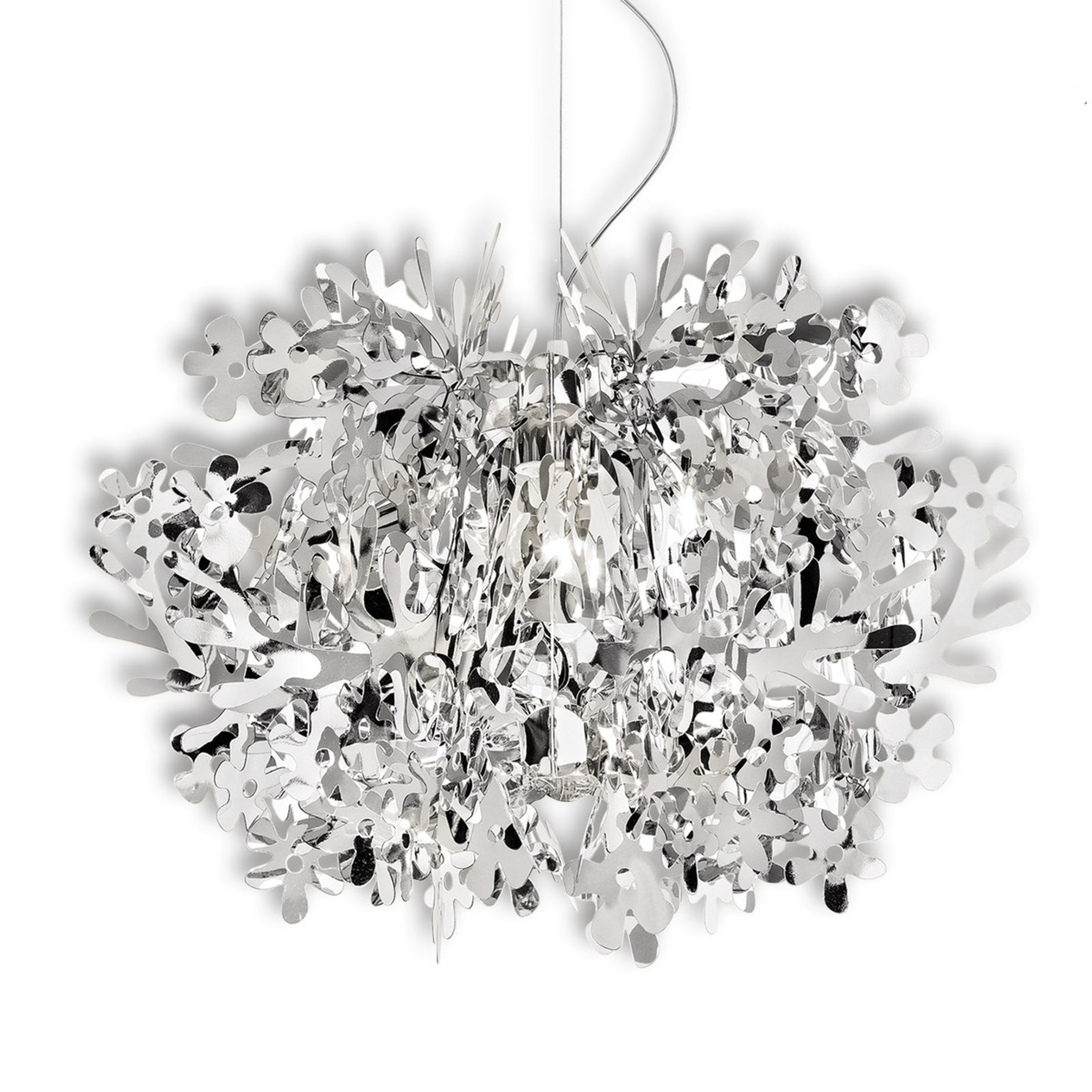Slamp Fiorella - designerska lampa wisząca srebrna