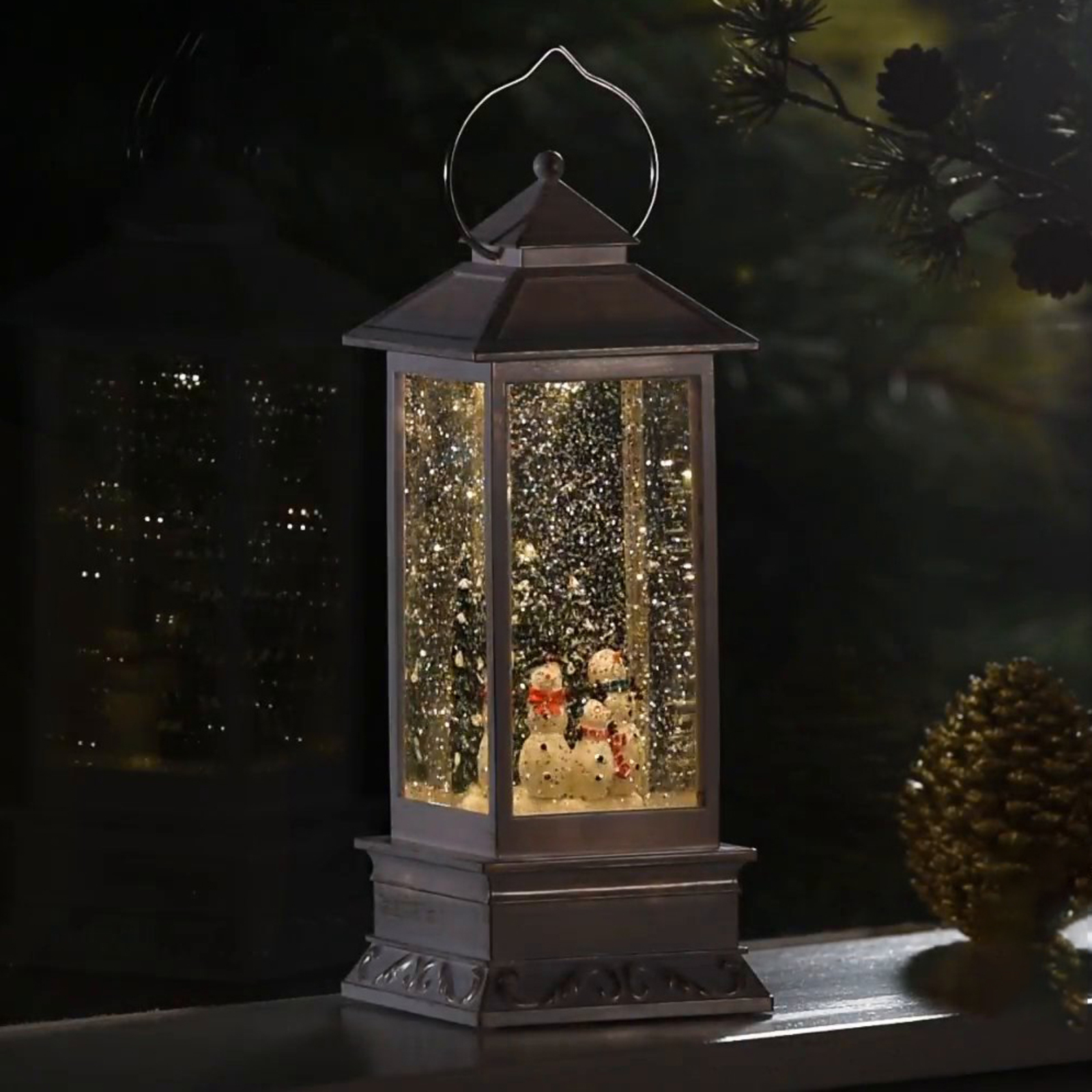 LED water lantern snowmen