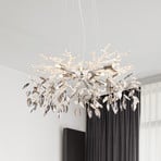Luster Danna, chrómová farba/dymovo sivá/číra, Ø 61 cm