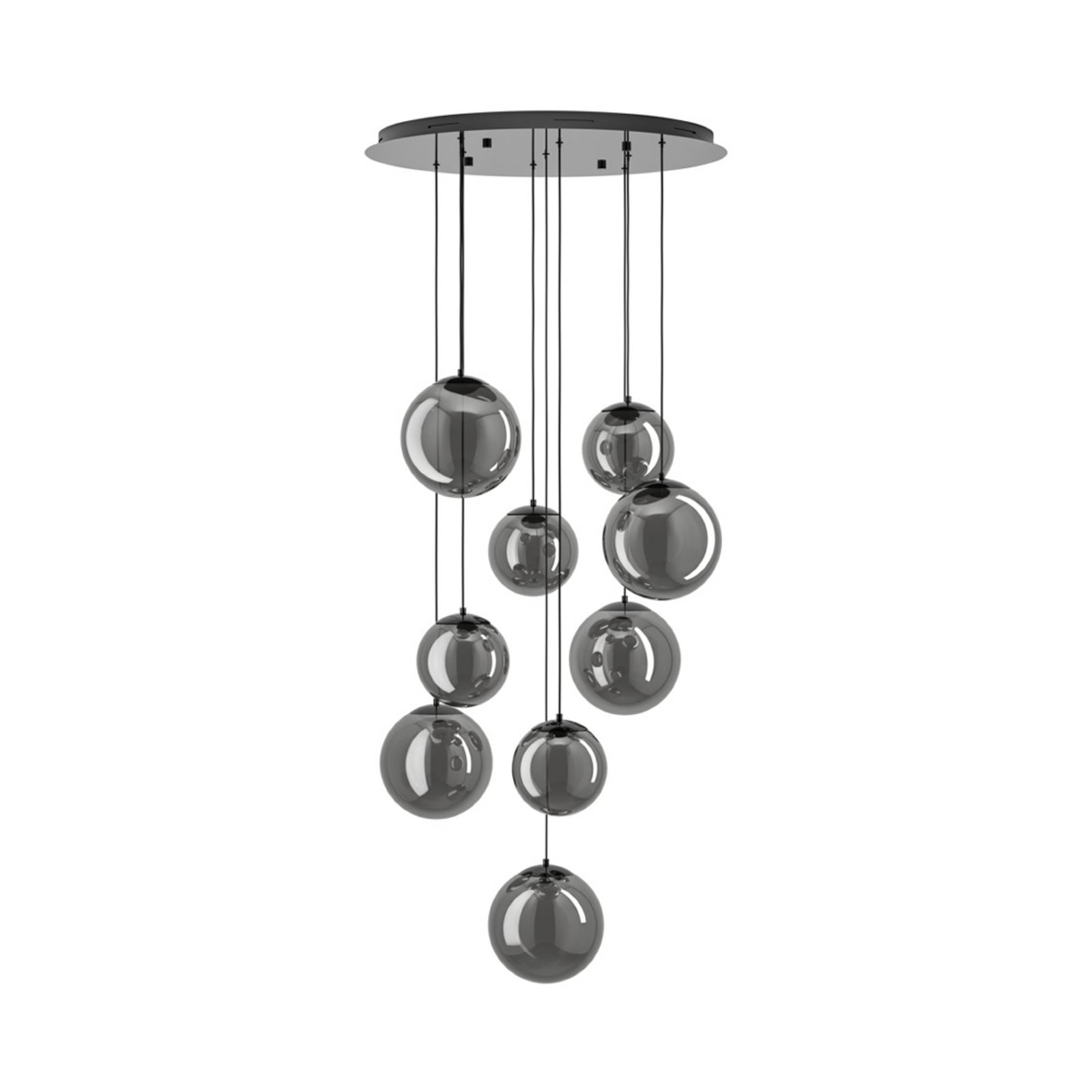 Stars of Light LED hanglamp ANORIAS zwart Ø 85 cm 9-lamps Stars of Light LED hanglamp ANORIAS zwart Ø 85 cm 9-lamps