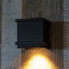 Kinkiet zewnętrzny Borgo wykonany z aluminium, czarny