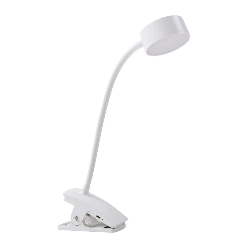 Lindby – Maori LED Portable Tischleuchte w/Klemme Weiß