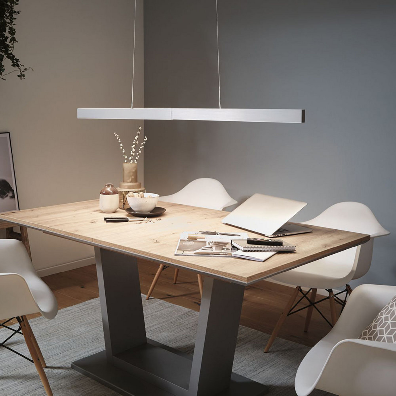 Lampă suspendată LED Paulmann Aptare ZigBee aluminiu - Camera de zi / sufragerie - Modern - aluminiu periat - Metal