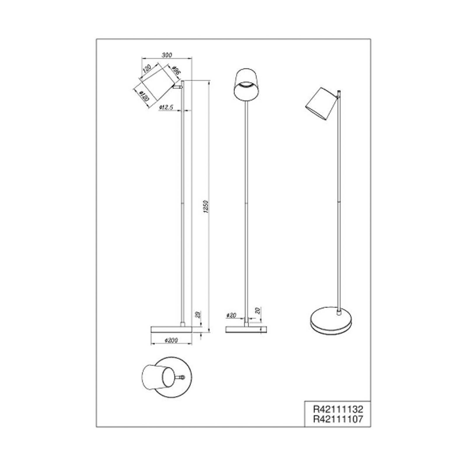 LED-Akku-Stehleuchte Blake, weiß matt, Metall, dimmbar günstig online kaufen