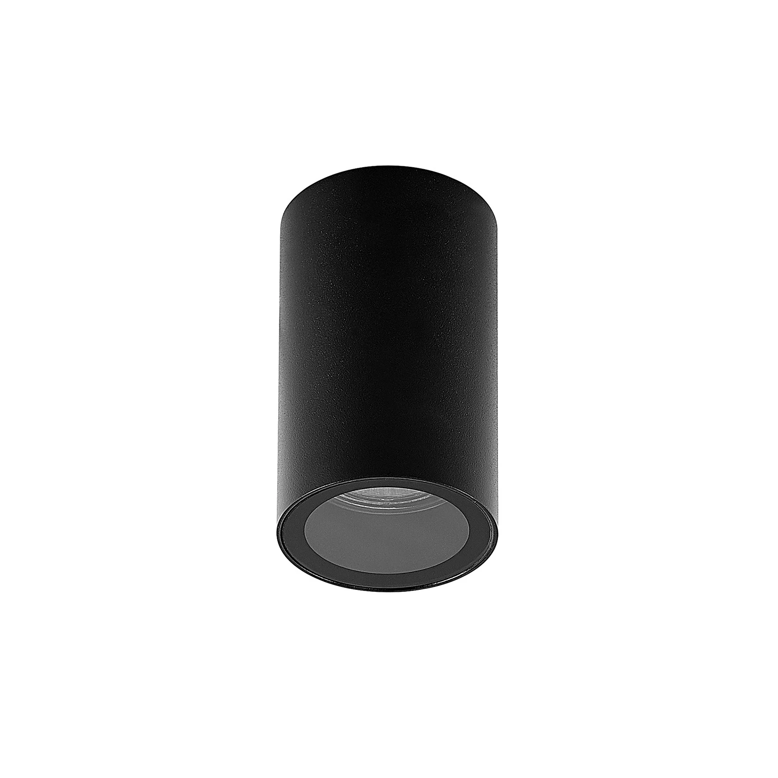 Arcchio Downlight Olivir, crna, metal, Ø 6cm, GU10, IP44