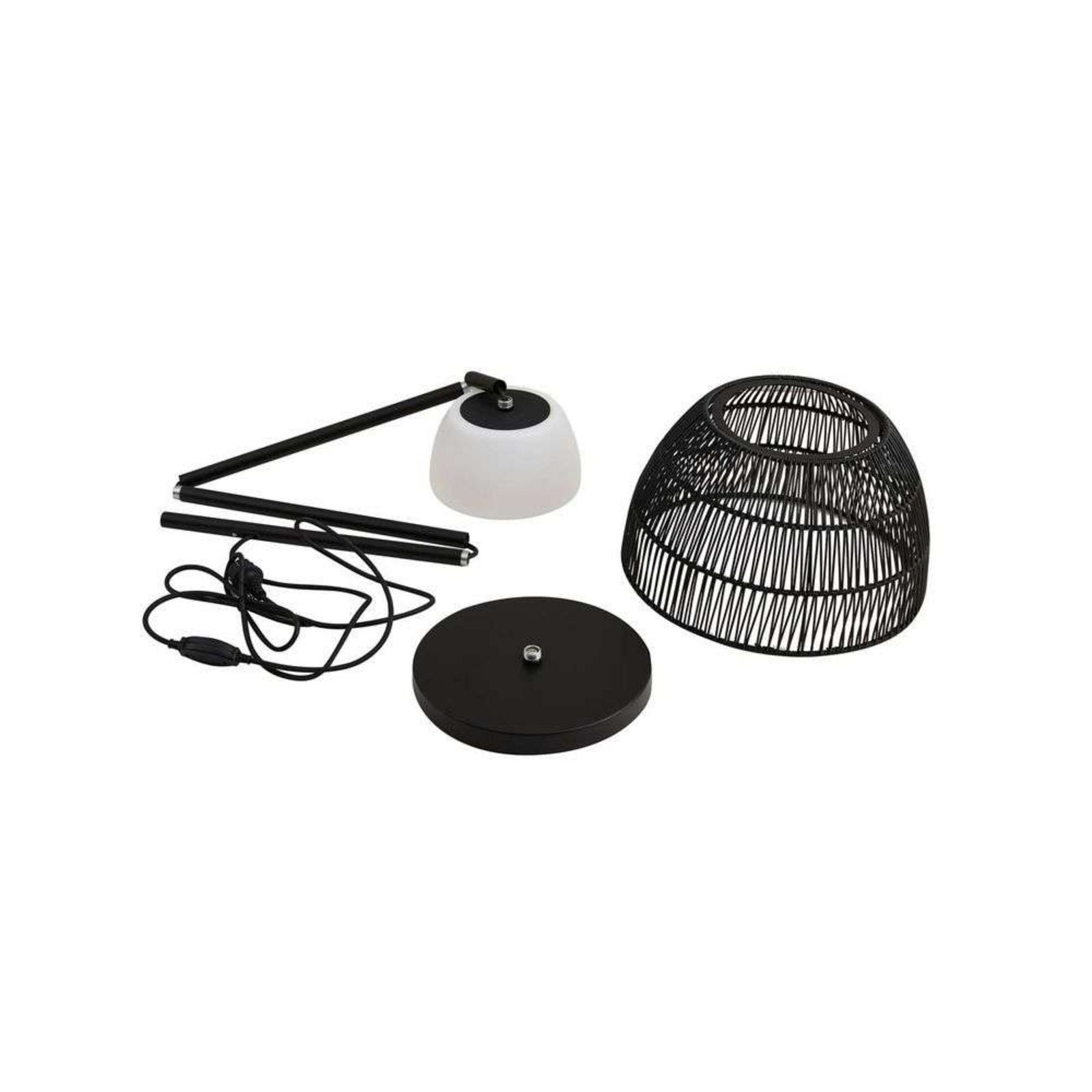 Heribio LED de Exterior Lampadar H153 Negru - Lucande