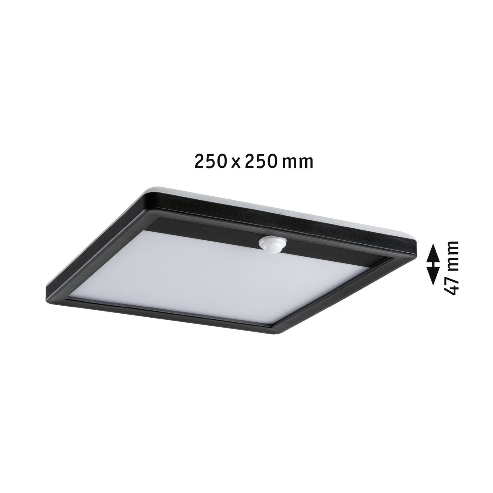 Lamina Venkovní Nástěnné Svítidlo/Stropní Lampa s Sensor Square SWR Černá - Paul