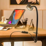 Lindby Klemmleuchte Jyla, schwarz, 4.000 K, GX53