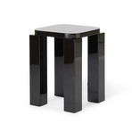Atlas Hocker, kaffeebraun, Länge 32 cm, Holz - New Works