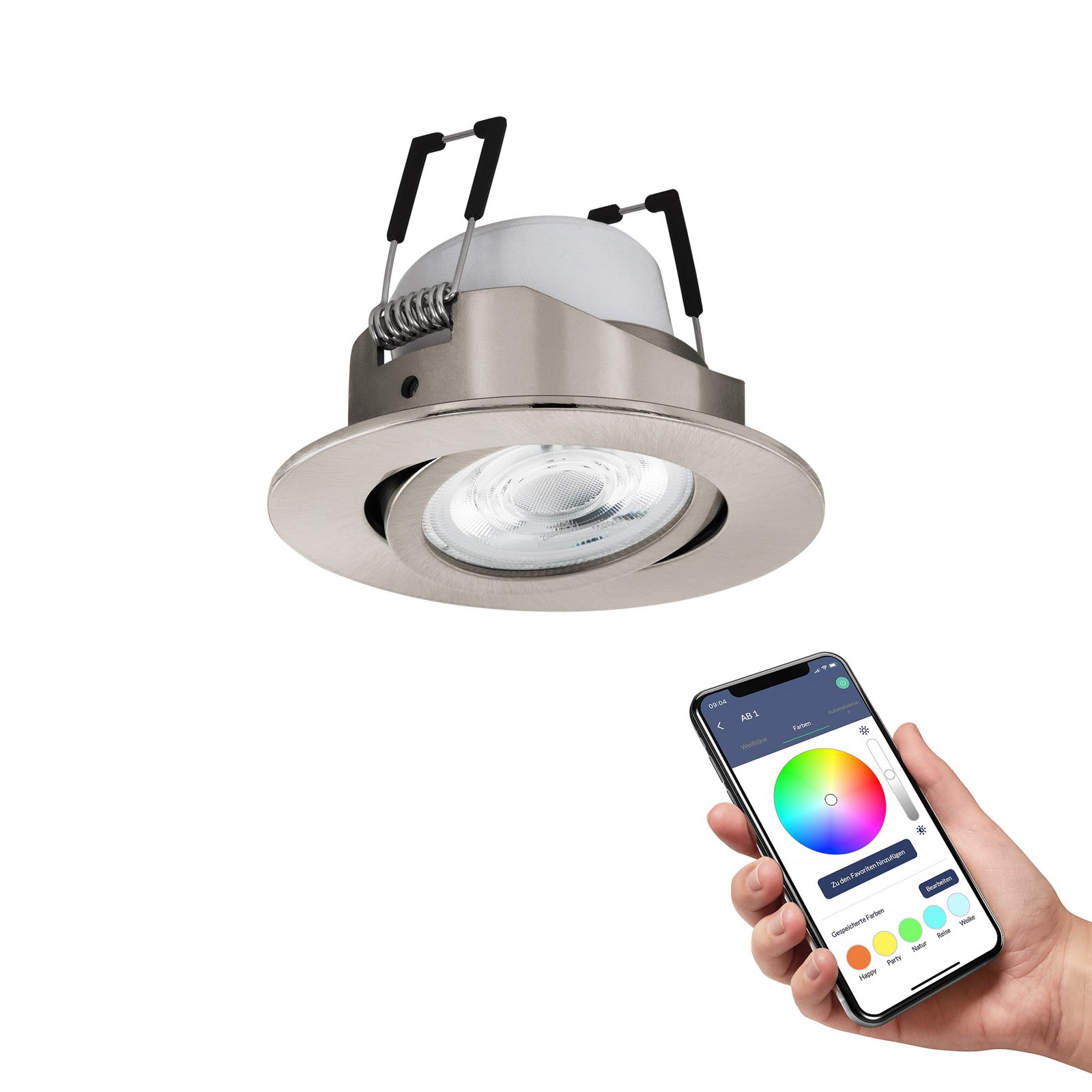 EGLO connect Saliceto-Z LED-innfellingslampe, alu
