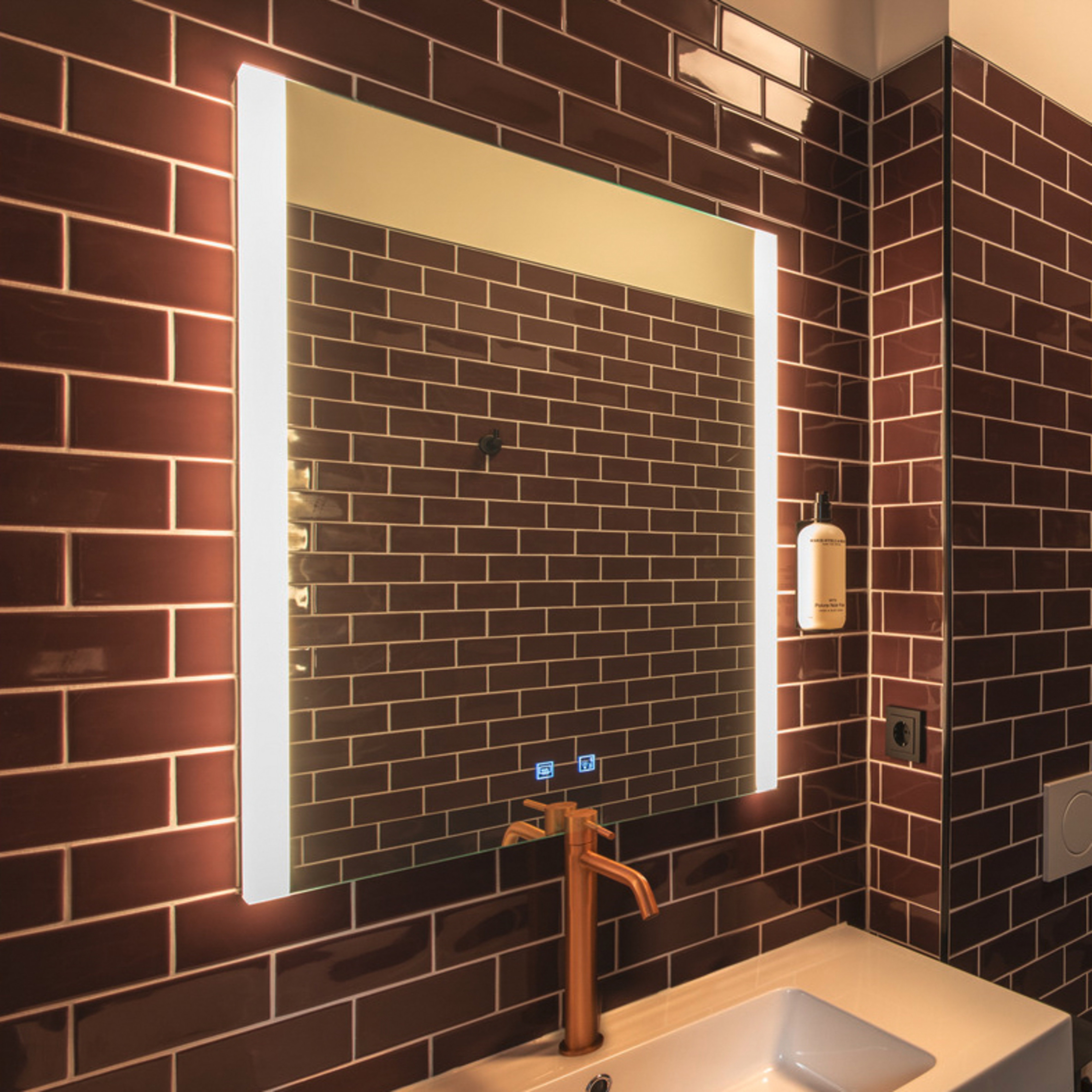 SLV Trukko miroir mural LED CCT angulaire 80x60 cm