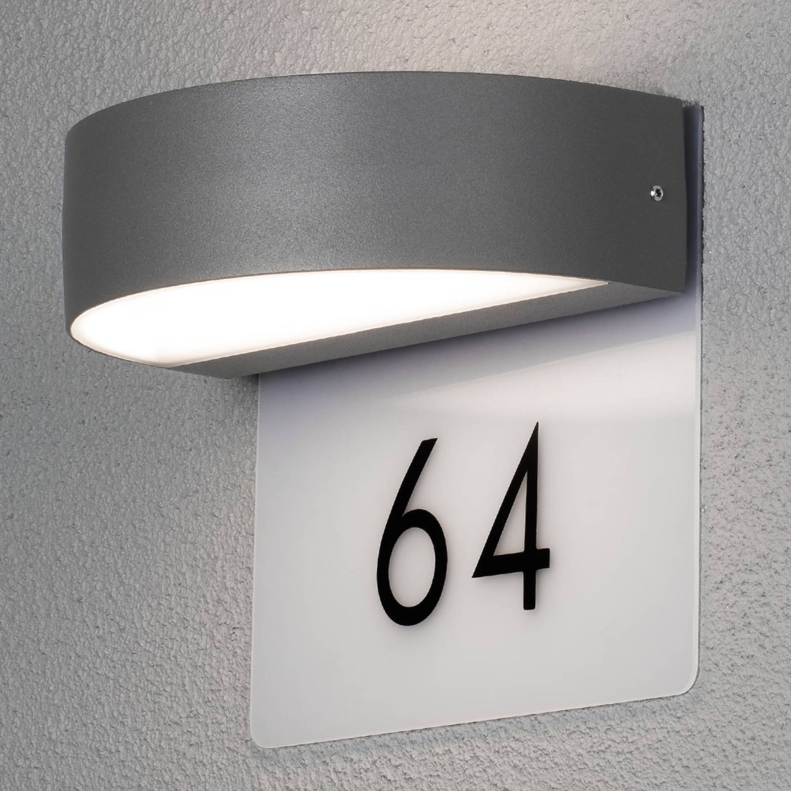 Monza moderne LED-husnummerlampe inkl. tal